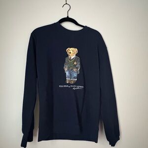 Polo by Ralph Lauren Dark Blue Bear Crewneck Sweater